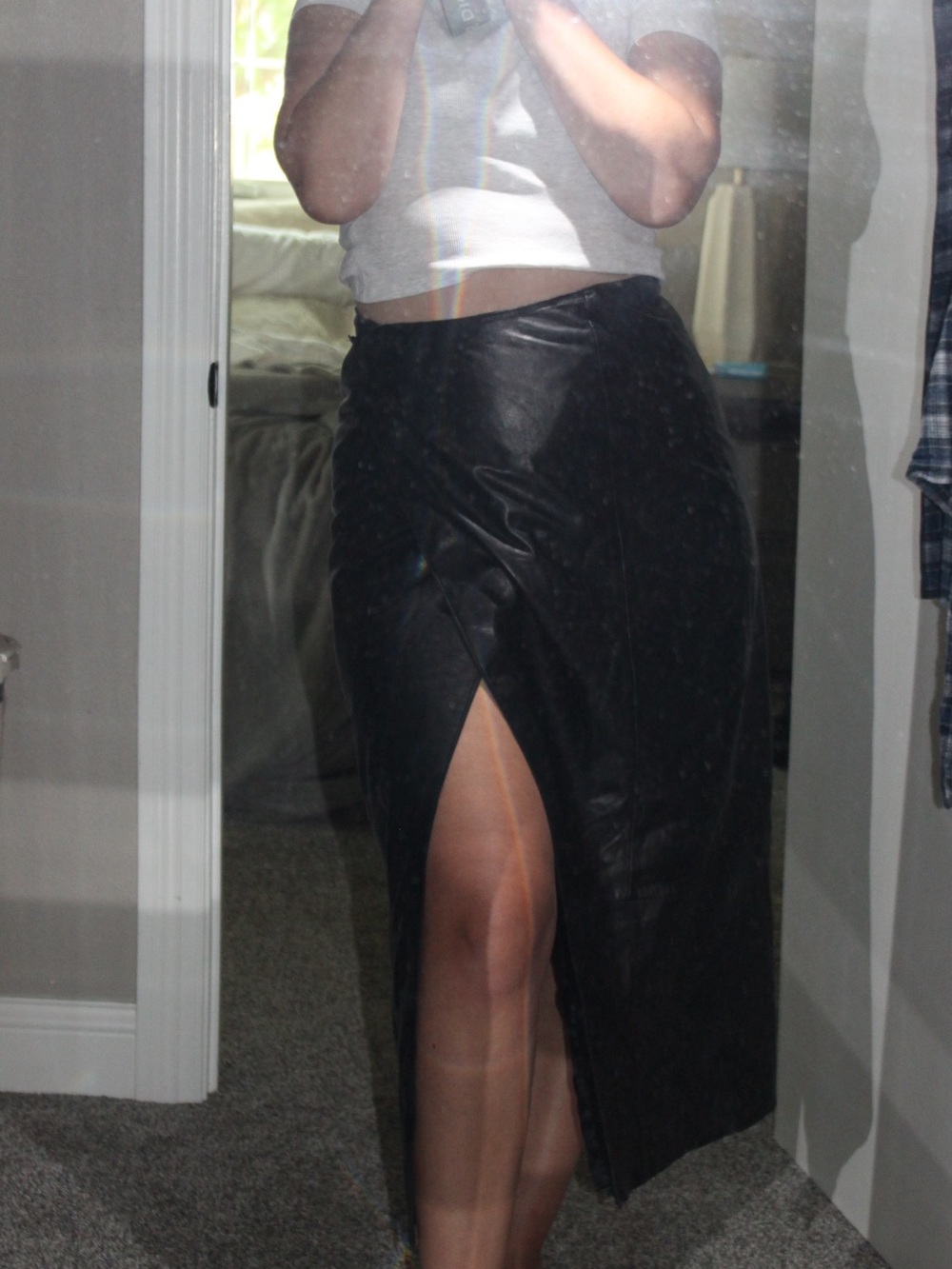 100% Genuine Leather Vintage Banana Republic Wrap Skirt